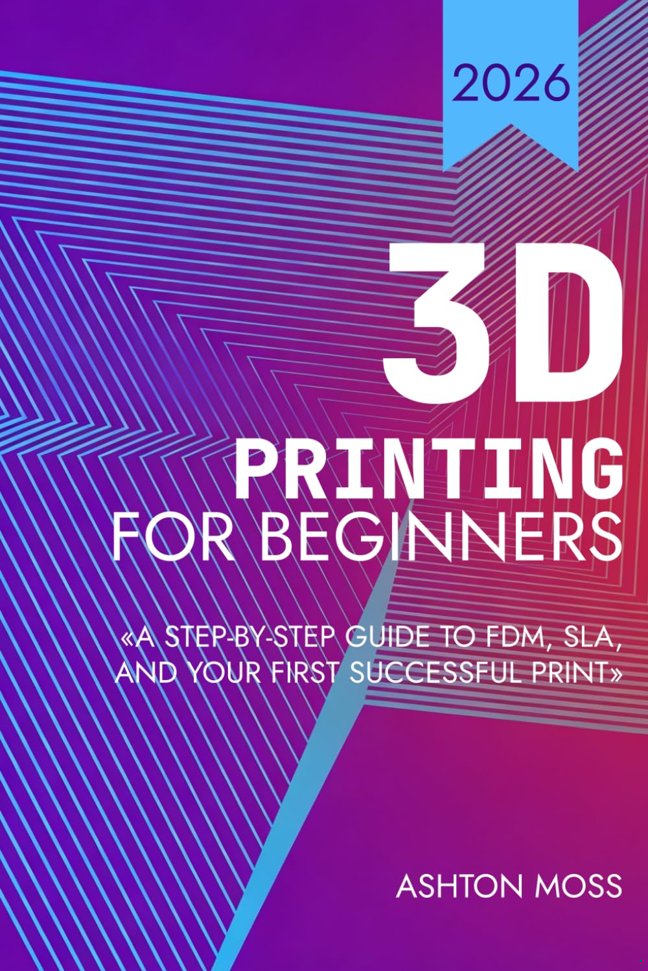 3D Printing for Beginners: A Step-by-Step Guide to FDM, SLA, and Your First Successful Print book cover
