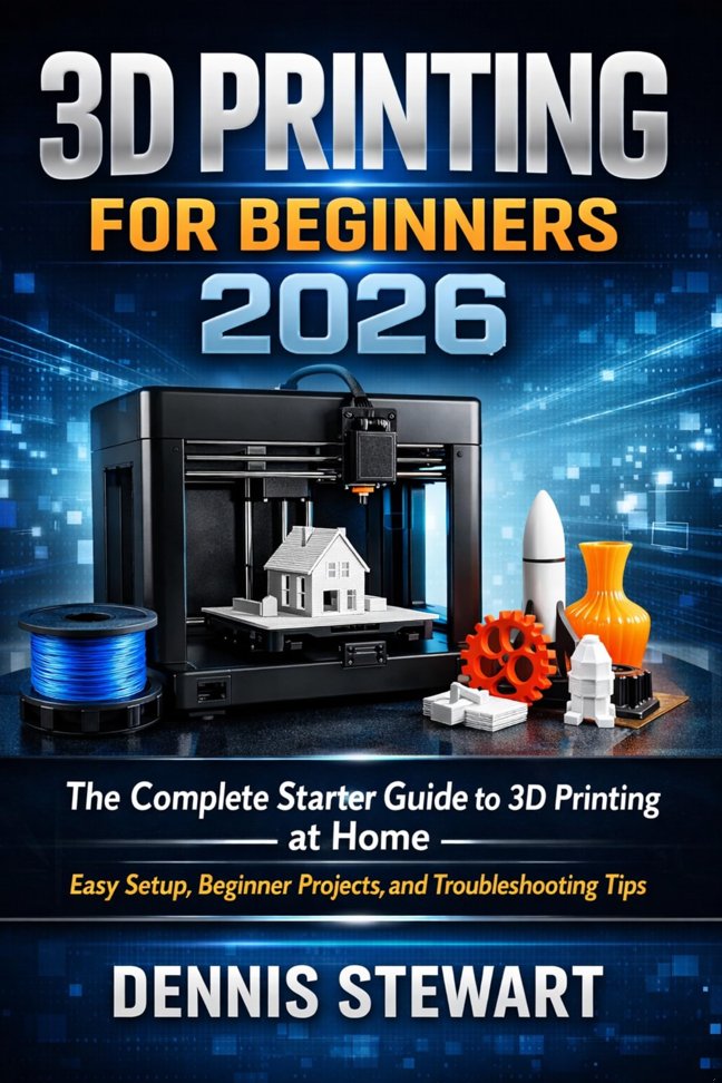 3D Printing for Beginners 2026: The Complete Starter Guide to 3D Printing at Home — Easy Setup, Beginner Projects, and Troubleshooting Tips book cover