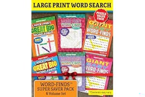 KAPPA Super Saver LARGE PRINT Word Search Puzzle Pack-Set of 6 Full Size Books book cover