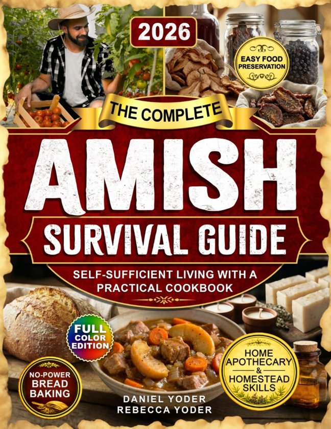 The Complete Amish Survival Guide: Self-Sufficient Living with a Practical Cookbook, No-Electricity Baking, Home Apothecary, Traditional Homestead ... (The Amish Self-Sufficient Living) book cover