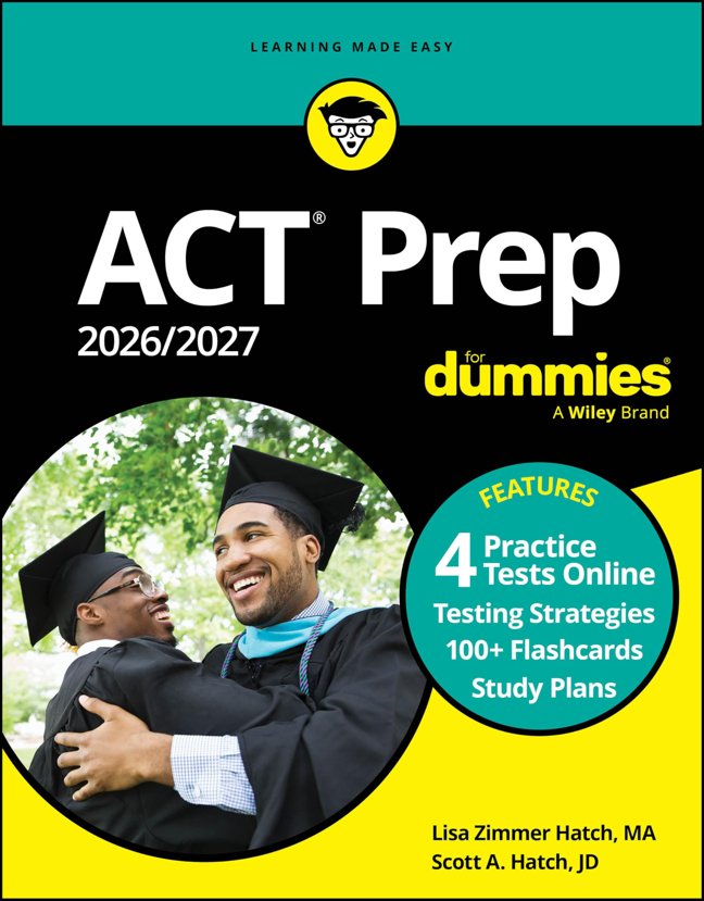 ACT Prep 2026/2027 For Dummies: Book + 4 Practice Tests + Flashcards Online book cover