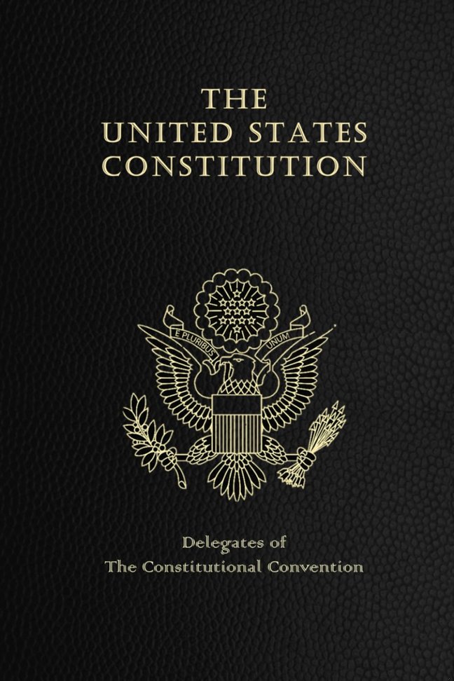 Constitution of the United States: US Constitution, Declaration of Independence, Bill of Rights with Amendments. Pocket Size book cover