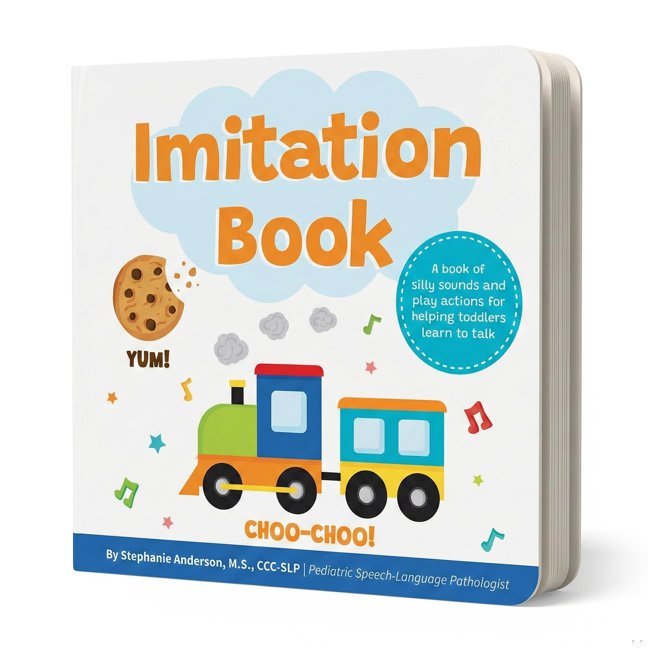 Imitation Book: Interactive & Fun Learn to Talk Board Book For Toddlers Ages 0-4, Written by a Speech Therapist book cover