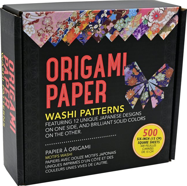Origami Paper Washi Patterns (12 Designs, 500 Sheets) book cover