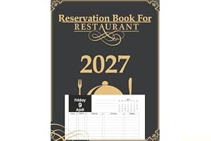 Reservation Book For Restaurant 2024: A Year-Round Planner for Effortlessly Recording and Organizing Dining Appointments book cover
