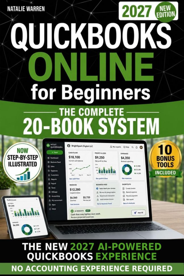 QuickBooks Online for Beginners: The Most Updated Illustrated Guide to QBO. Unlock Practical Tools, Automation Secrets, and I book cover