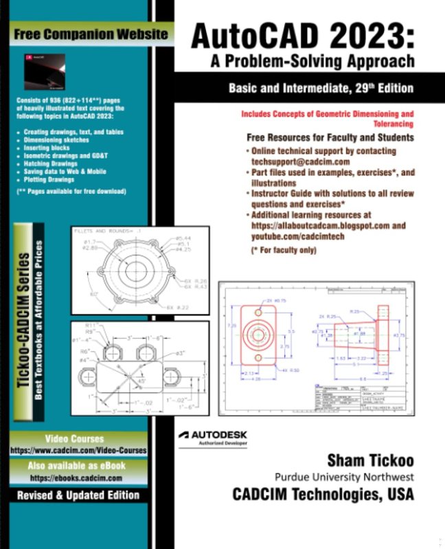 AutoCAD 2023: A Problem-Solving Approach, Basic and Intermediate, 29th Edition book cover