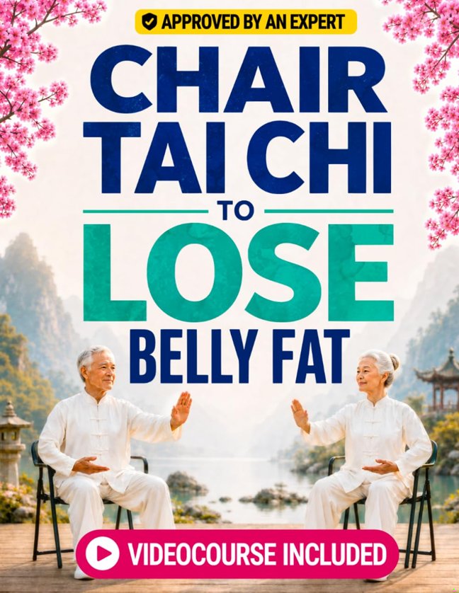 Chair Tai Chi to Lose Belly Fat: Gentle 10-Minute Seated Routines to Shape Your Waist, Improve Mobility, and Boost Your Energy — Includes a 28-Day ... and Tracking Chart (Chair Tai Chi for Life) book cover