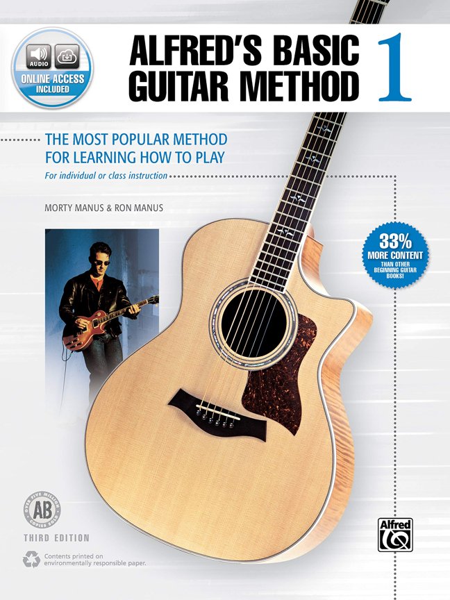 Alfred's Basic Guitar Method, Bk 1: The Most Popular Method for Learning How to Play, Book & Online Audio (Alfred's Basic Guitar Library, Bk 1) book cover