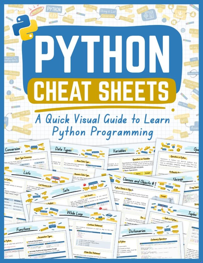 Python Cheat Sheets: A Quick Visual Guide to Learn Python Programming book cover