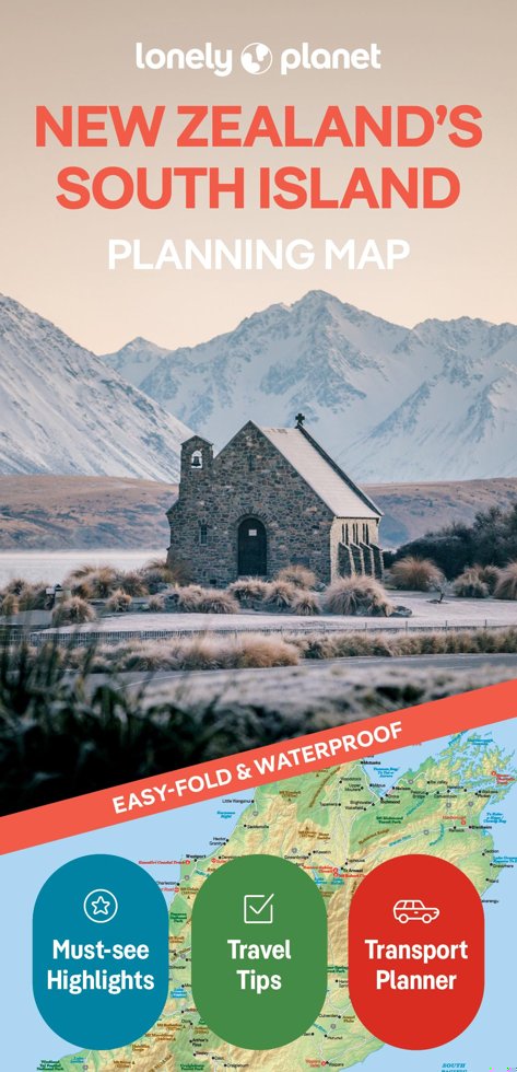 Lonely Planet New Zealand's South Island Planning Map book cover