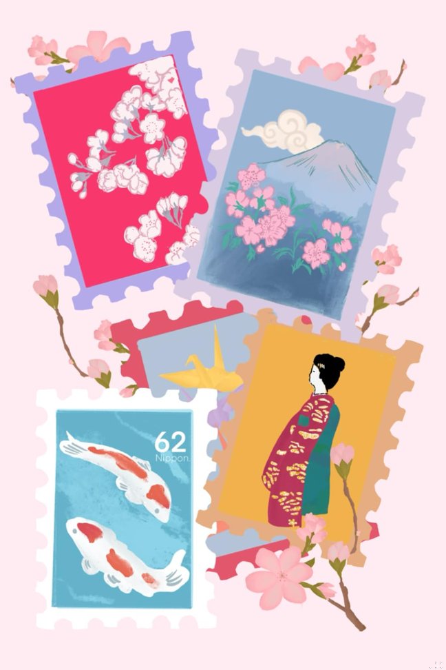 Japan Stamp Book: Minimalist Japan Mailing Stamps Design - Eki Stamp Book Collector Souvenir book cover