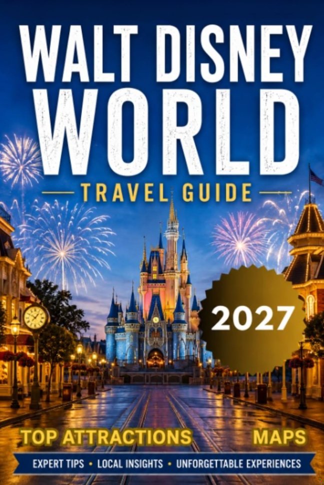 Walt Disney World Travel Guide 2027: A Journey Through EPCOT Festival, Magic & Animal Kingdom, Top Attraction, Hidden Gems With Maps book cover