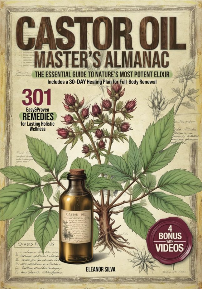 Castor Oil Master's Almanac: The Essential Guide to Nature's Most Potent Elixir | 301 Easy & Proven Remedies for Lasting Holistic Wellness | Includes a 30-day Healing Plan for Full-Body Renewal book cover