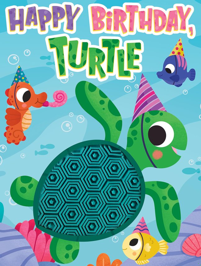 Little Hippo Books Happy Birthday Turtle I Ocean Children's Books Ages 1-3 | Touch and Feel Books for Toddlers 1-3 & Baby Books | Best Kids Books and ... Sensory Board Books for Baby & Toddler Time) book cover