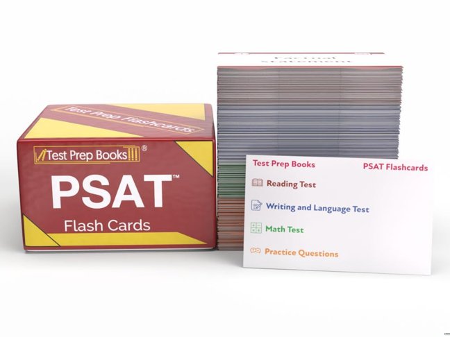 PSAT Study Cards: Prep 2026-2027 with Practice Test Questions for the College Board PSAT [Full Color Cards] book cover