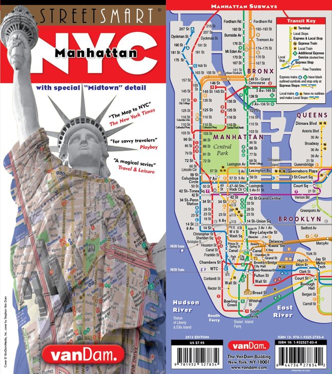 StreetSmart® NYC Map Midtown Edition by VanDam-Laminated pocket city street map of Manhattan w/ all attractions, museums, sights, hotels, Broadway ... – Folded Map, 2026 Edition book cover