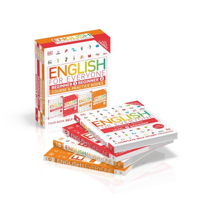 English for Everyone: Beginner Box Set - Level 1 & 2: ESL for Adults, an Interactive Course to Learning English book cover