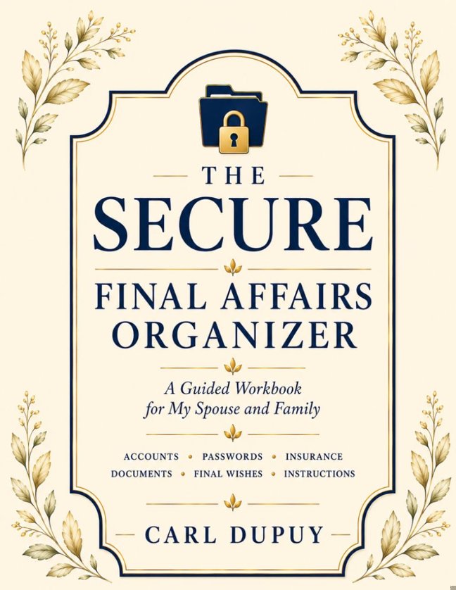 THE SECURE FINAL AFFAIRS ORGANIZER: A Guided Workbook for My Spouse and Family book cover