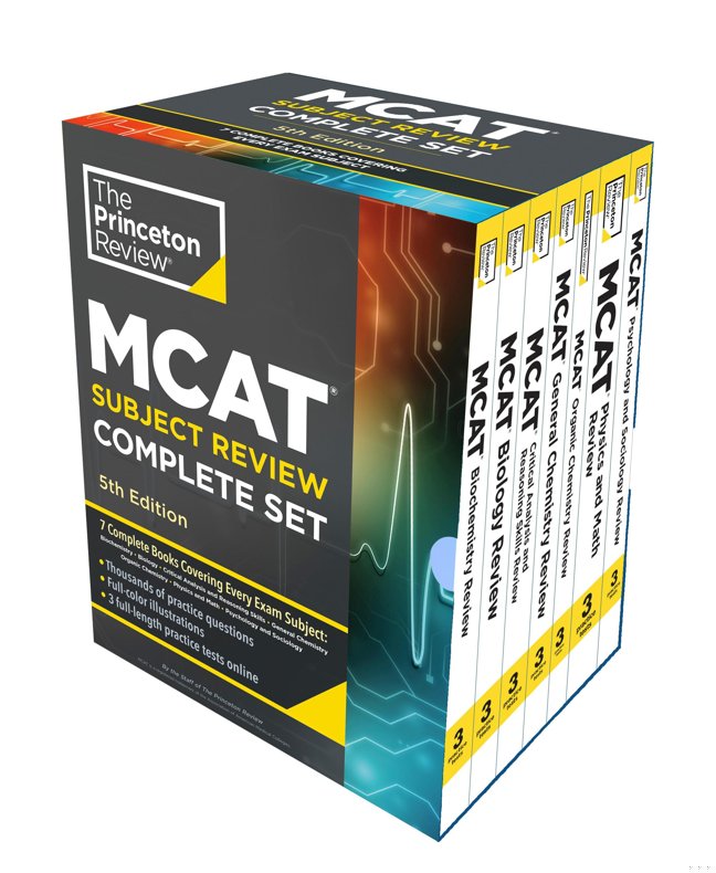 Princeton Review MCAT Subject Review Complete Box Set, 5th Edition: 7 Complete Books + 3 Online Practice Tests (Graduate School Test Preparation) book cover