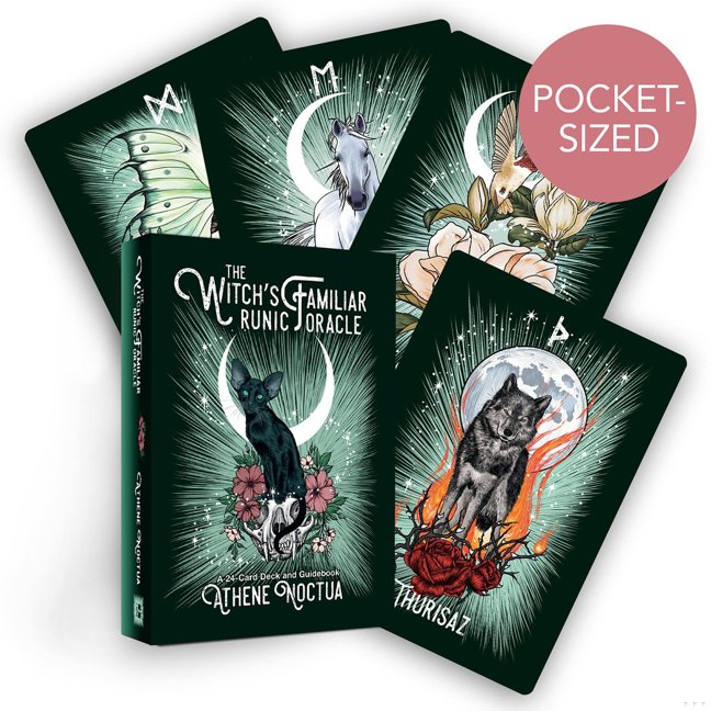 The Witchs Familiar Runic Oracle: A 24-Card Deck and Guidebook book cover
