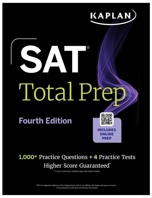 SAT Total Prep, Fourth Edition (2026-2027): Includes 4 Full Length Practice Tests, 1,100+ Practice Questions + 1 Year Access to Online Quizzes and Video Lessons and Tutorials (Kaplan Test Prep) book cover