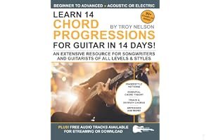 Learn 14 Chord Progressions for Guitar in 14 Days: Extensive Resource for Songwriters and Guitarists of All Levels book cover