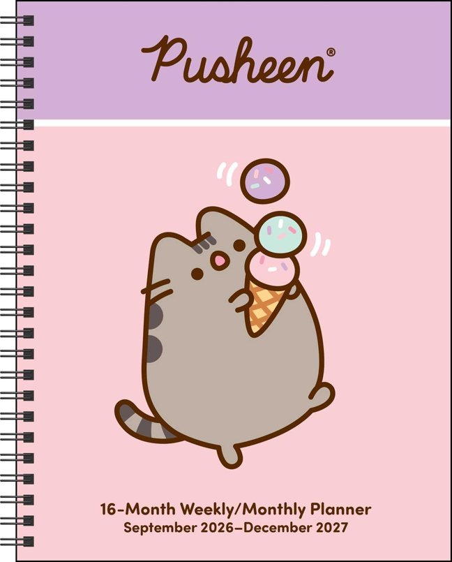 Pusheen 16-Month 2026-2027 Weekly/Monthly Planner Calendar book cover