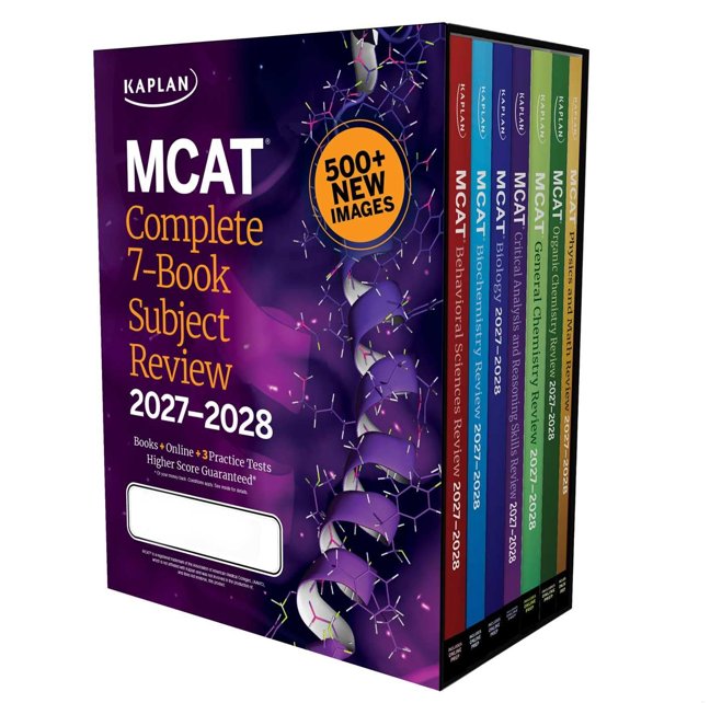 MCAT Complete 7-Book Subject Review 2027–2028 | Biggest Update Ever: 500+ New Images & All-New CARS Book | 3 Practice Tests (Kaplan Test Prep) book cover