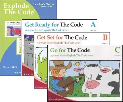 Explode the Code SET--Books A, B, and C with Teacher book cover