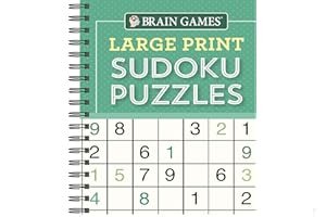 Brain Games - Large Print Sudoku Puzzles (Green) book cover
