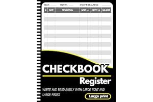 Checkbook Register Large Print book cover