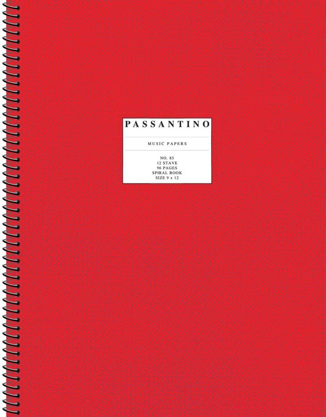 Passantino Spiral Book 12-Stave Manuscript Paper | 96 Pages of High-Quality Staff Paper for Composers, Students and Teacher | Durable Spiral-Bound ... Notation Practice (Passantino Music Papers) book cover