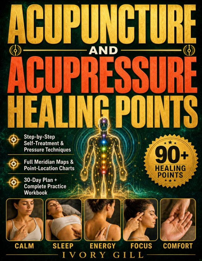 Acupuncture & Acupressure Healing Points: A Compendium of 90 Energy Release Points Across the 12 Meridians and 8 Extraordinary Vessels, with Step-by-Step Protocols and a Practice Workbook book cover