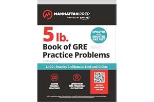5 lb. Book of GRE Practice Problems: 1,400+ Practice Problems in Book and Online (Manhattan Prep 5 lb) book cover