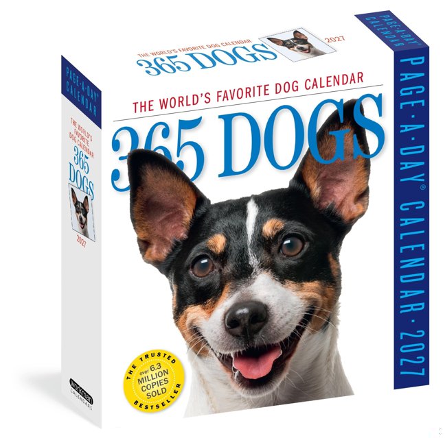 365 Dogs Page-A-Day® Calendar 2027: The World's Favorite Dog Calendar book cover