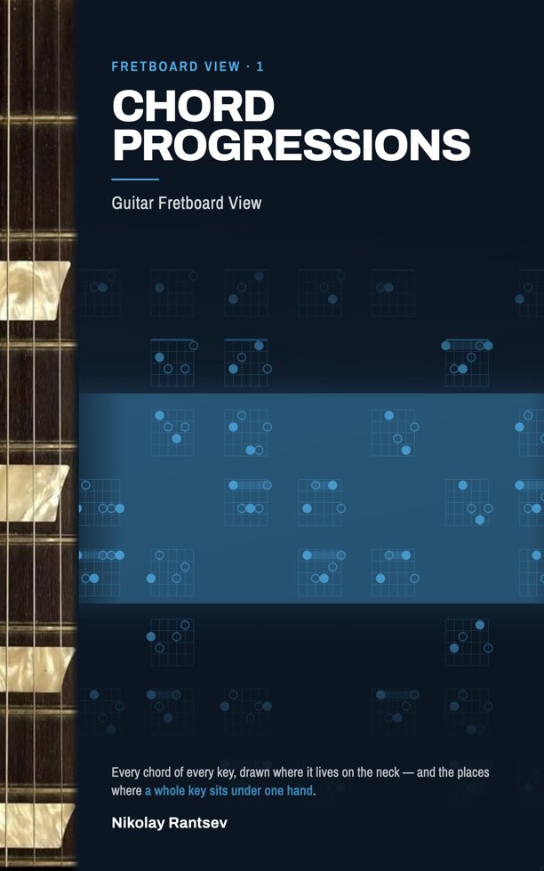 Chord Progressions: Guitar Fretboard View (Everyfret) book cover