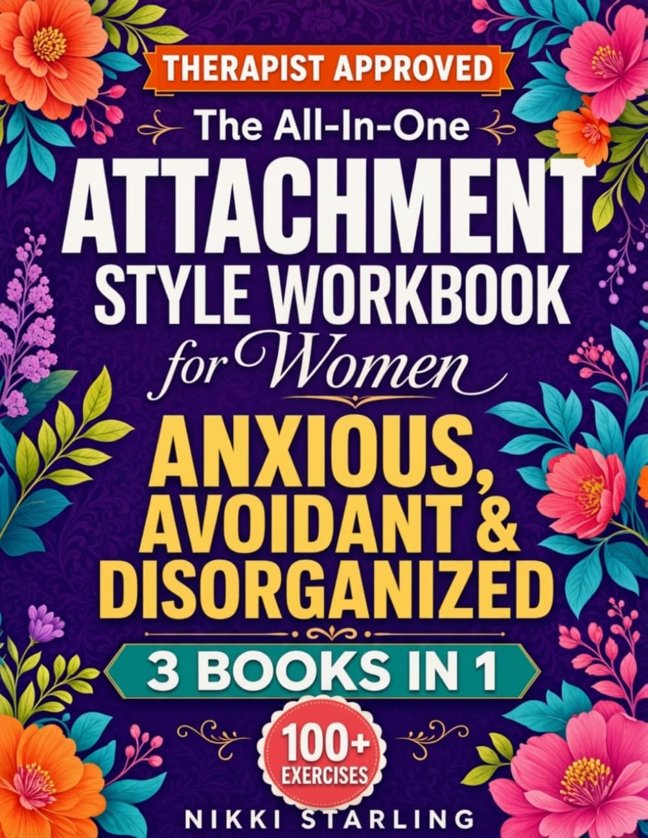 The All-In-One Attachment Style Workbook for Women - Anxious, Avoidant & Disorganized: 100+ Practical Exercises To Build Secure, Lasting Love (Healing Books) book cover