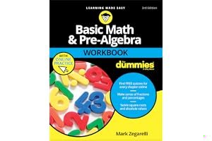 Basic Math and Pre-Algebra Workbook for Dummies book cover