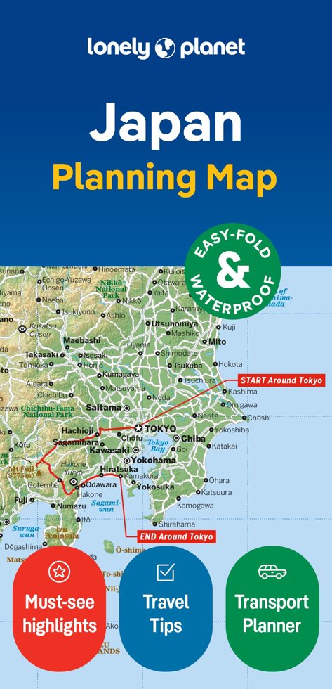 Lonely Planet Japan Planning Map: Durable, Waterproof, Easy-Fold Travel Map with Attractions, Itineraries & Transport Guide | Handy Slipcase for Japan Adventures book cover