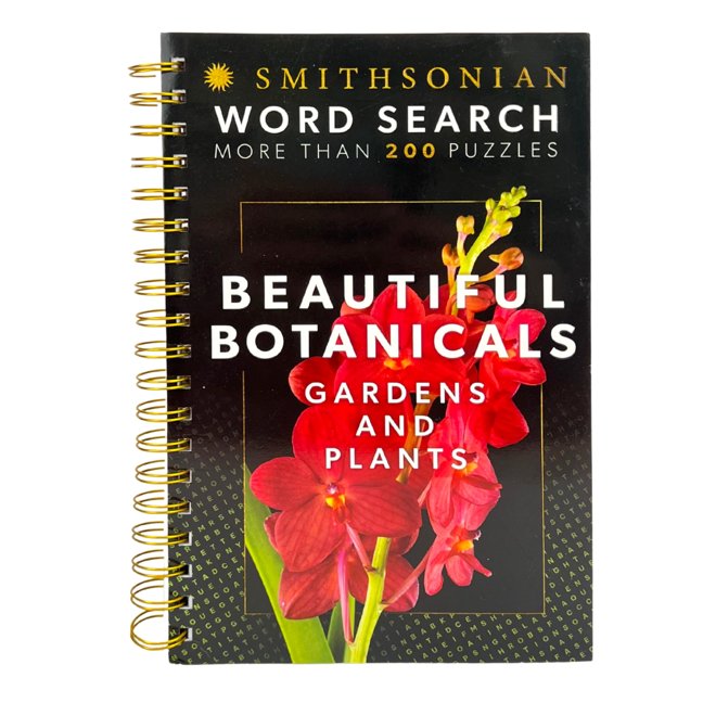 Smithsonian Word Search Gardens & Plants - Beautiful Botanicals Spiral-Bound Puzzle Multi-Level Word Search Book for Adults Including More Than 200 Puzzles (Brain Busters) book cover