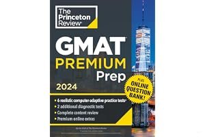 Princeton Review GMAT Premium Prep, 2024: 6 Computer-Adaptive Practice Tests + Online Question Bank + Review & Techniques (2024) (Graduate School Test Preparation) book cover