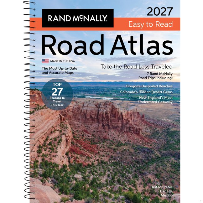 Rand McNally 2027 Easy to Read Midsize Road Atlas book cover