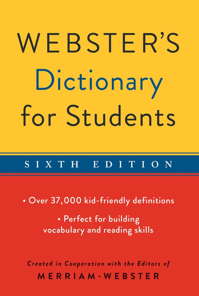Webster's Dictionary for Students, Sixth Edition - Newest Edition book cover