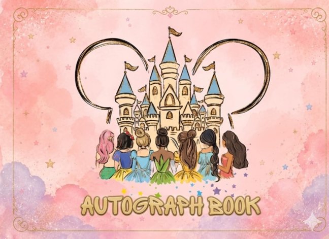 Autograph Book for Girls: Signature and Memory Journal with Photo Pages for Theme Parks, Vacations, Summer Adventures and Special Events book cover