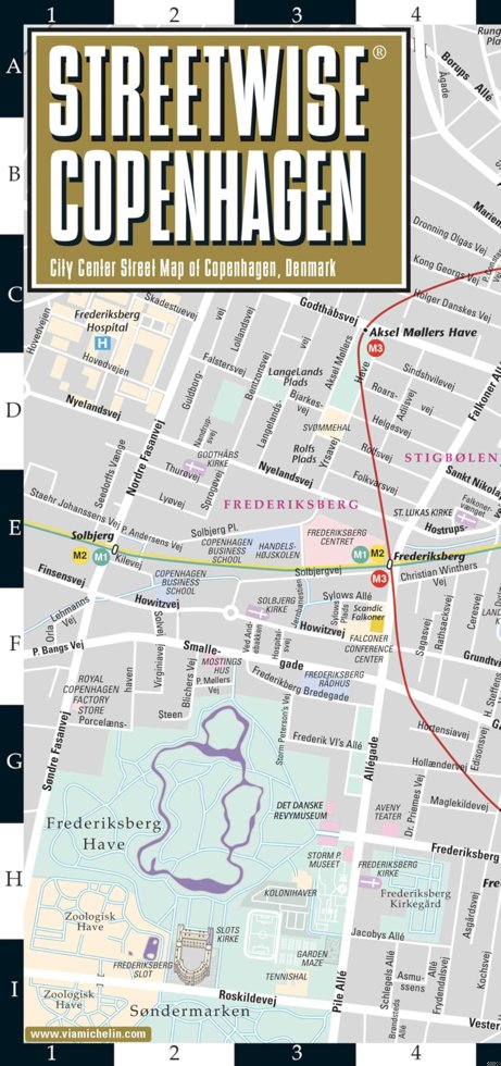 Streetwise Copenhagen Map: Laminated City Center Street Map of Copenhagen, Denmark (Michelin Streetwise Maps) book cover