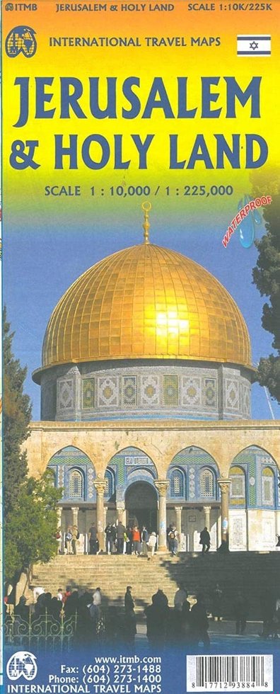 Jerusalem & Holy Land Travel Reference Map 4th Ed. 2019 (Waterproof) book cover