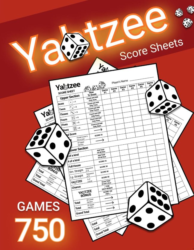 Yatzee Score Pads: Large Print Sheets for Scorekeeping (Score Book) book cover