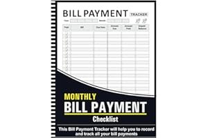 Bill Tracker Notebook: Monthly Bill Payment Checklist - 8.5" x 11" 100+ Pages book cover