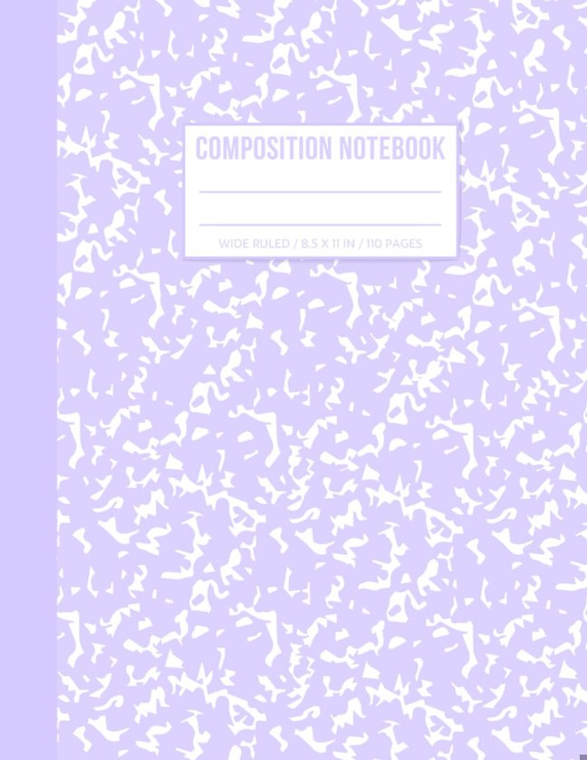 Lilac Marble Composition Notebook: Wide Ruled | 110 Numbered Pages | 8.5" x 11" Journal for School, Work, Writing | Cute Light Purple Notebook for Women, Girls, Teens, and Students book cover